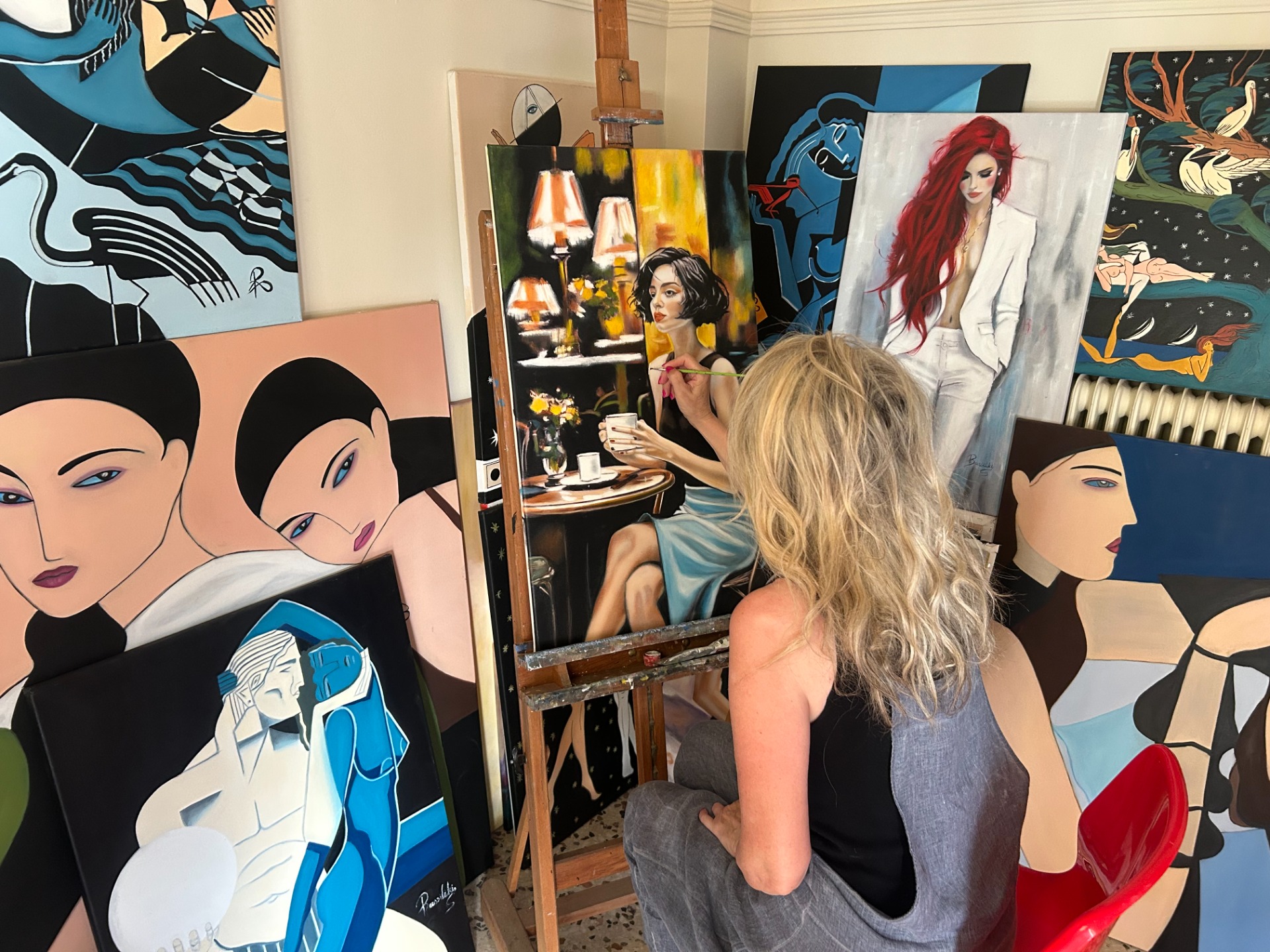 L'artista nel suo studio