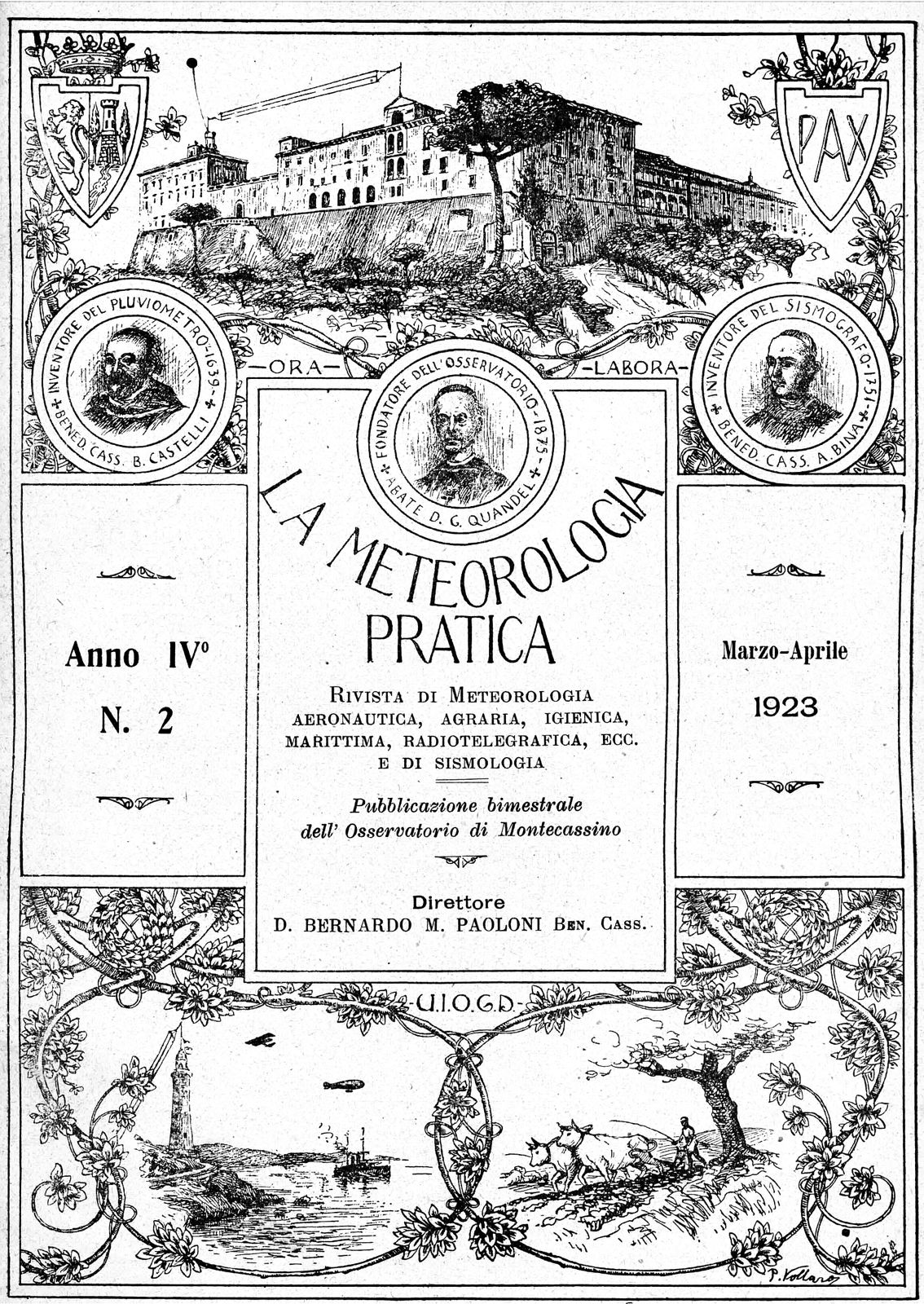 Il frontespizio de "La Meteorologia Pratica"
